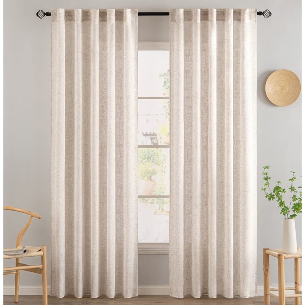 Sophisticated Cream Drapes for Home Ambiance 2 Panels 52W X 84L
